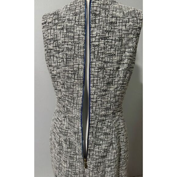 Eliza J tweed sheath sleeveless ruffle front - Picture 6 of 8